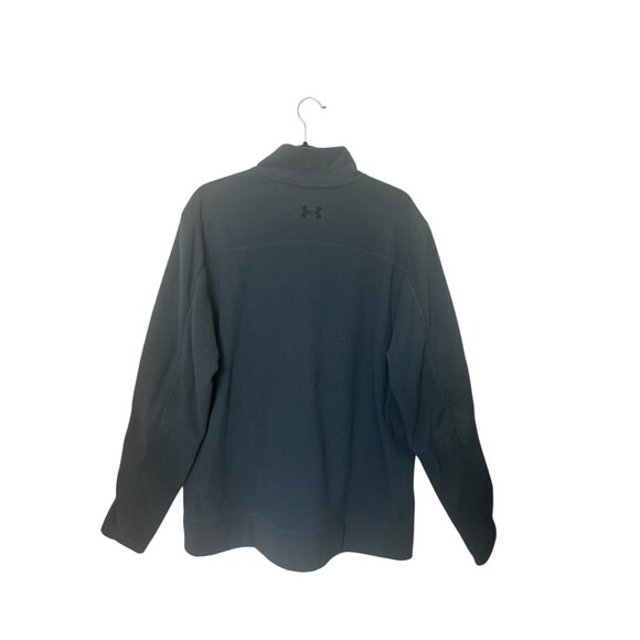 Under Armour Loose Cold Gear Mens XL  Gray Pullover 1/4 Zip Fleece Jacket - Picture 4 of 7